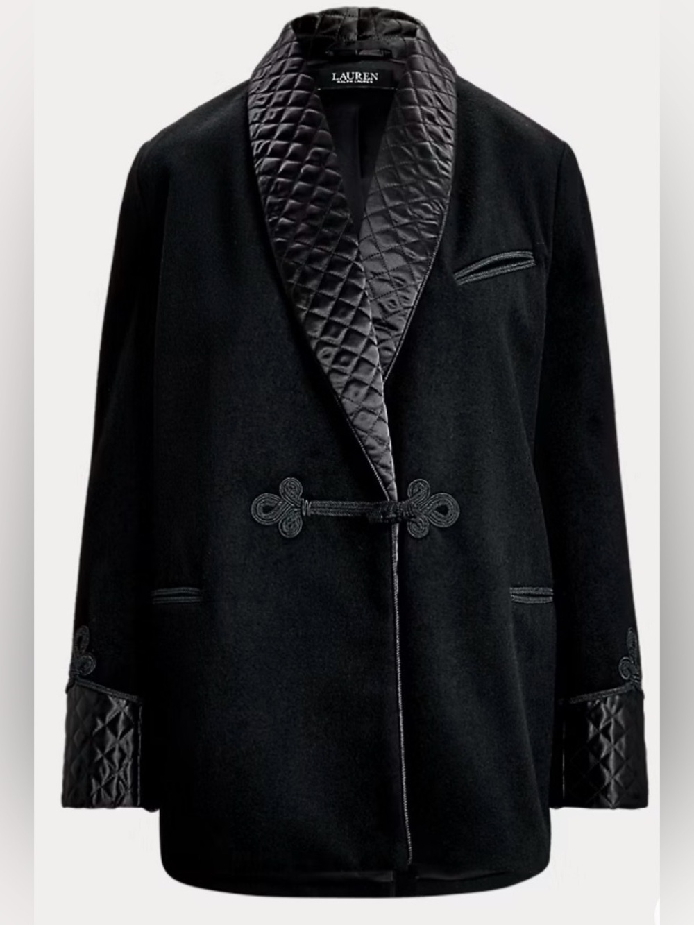 Lauren Ralph Lauren Quilted-Collar Wool Blend Jacket new without tags